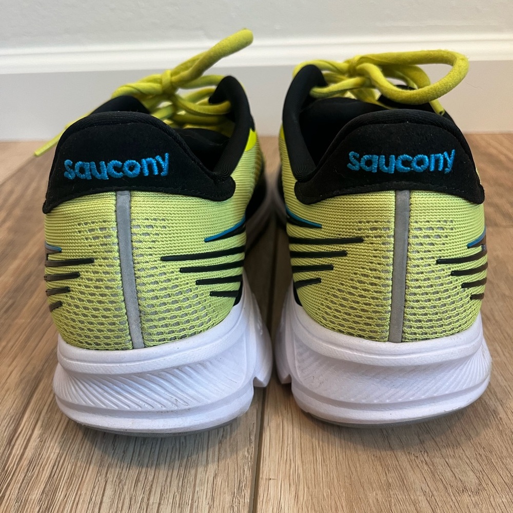 Saucony Ride 14 Men's Running Shoes Citrus/Black, Size 10 - Picture 5 of 7